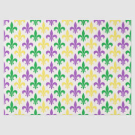 Fleur-di-lis in de kleuren van Mardi Gras Tissuepapier