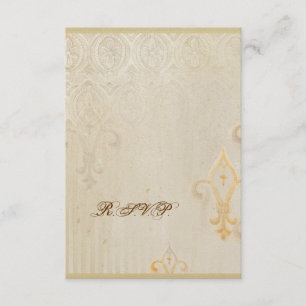 Fleur di Lys Damask 2 - Carte de réponse RSVP de m