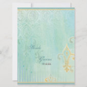 Fleur di Lys Damask 2 - Faire-part de mariage (Devant)