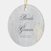 Fleur di Lys Damask 2 Grijs - Ornament (Links)