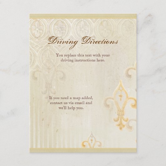 Fleur di Lys Damask 2 - Hotel Accommodations maps Informatiekaartje (Voorkant)