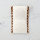 Fleur di Lys Damask - Brown Merci Cartes de notes (Intérieur)