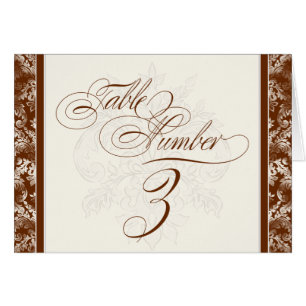 Fleur Di Lys Damask - de Bruine 3 Kaarten van het