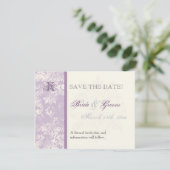 Fleur di Lys Damask - Lilac Enregistrer la carte D (Debout devant)