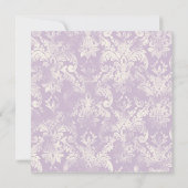 Fleur di Lys Damask - Lilac Faire-part de mariage (Dos)
