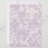 Fleur di Lys Damask - Lilac Faire-part de mariage (Dos)