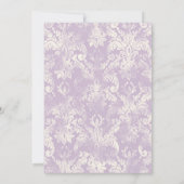 Fleur di Lys Damask - Lilac Faire-part de mariage (Dos)