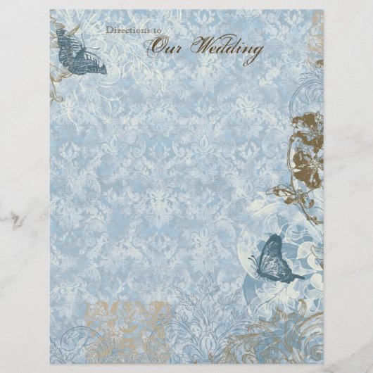 Fleur di Lys Damask - Mariage de papeterie (Devant)