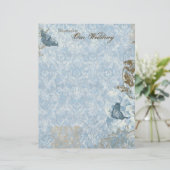Fleur di Lys Damask - Mariage de papeterie (Debout devant)