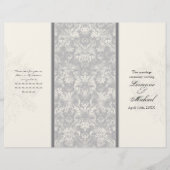 Fleur di Lys Damask - Programme de mariage formel  (Devant)