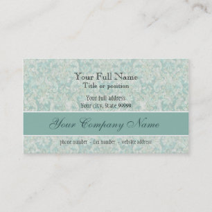 Fleur di Lys Damask Slate Blue Visitekaartjes