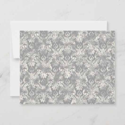 Fleur di Lys Damask - Vin Enregistrer la carte Dat (Dos)