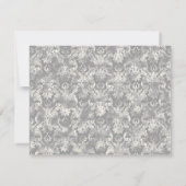 Fleur di Lys Damask - Wine Save the Date Kaart (Achterkant)