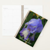 Fleur d'Iris Bleue en Macro: Planificateur Floral (Devant avec enveloppe)
