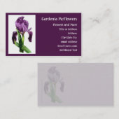 Fleur d'Iris - Carte de visite Floral (Devant / Derrière)
