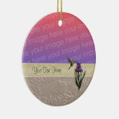 Fleur d'iris de colibri votre ornement de photo (Droite)