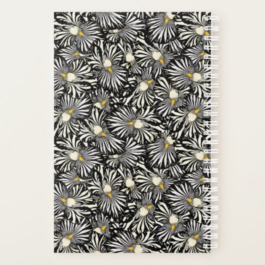 Fleur d'iris noir et blanc (Dos)