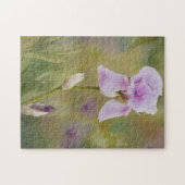 Fleur d'Iris Pourpre Puzzle d'Art Floral (Horizontal)