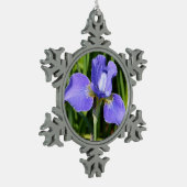 Fleur d'iris violet ornement de Noël (Gauche)