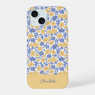 Fleur Ditsy Prépa Coquette Fille Jaune et Bleu