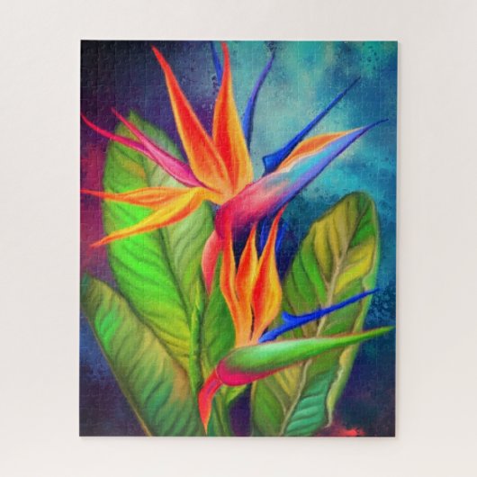 Fleur d'oiseau de paradis Puzzle - Peinture (Vertical)