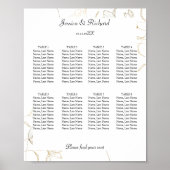 Fleur d'or 8 tables Poster de la carte SIGNE (Devant)