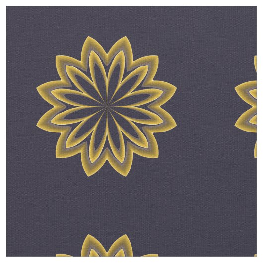 Fleur d'or Abstraite - Tissu (Fermer)