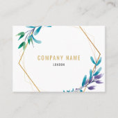 Fleur d'or géométrique couronnes carte de visite s (Devant)