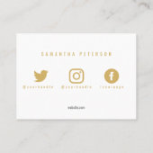 Fleur d'or géométrique couronnes carte de visite s (Dos)