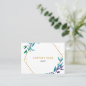 Fleur d'or géométrique couronnes carte de visite s (Debout devant)