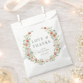 Fleur d'orange chaude mariage merci pour les sacs (Coupé)