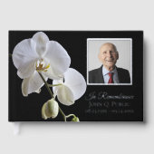 Fleur d'orchidée blanche sur le mémorial funéraire (Recto)