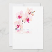 Fleur d'orchidée en fleurs Invitation pour 60e ann (Dos)