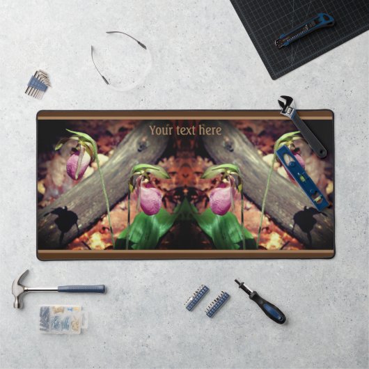 Fleur d'orchidée rose sauvage Lady Slipper Personn (Poste de travail)