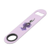 Fleur d'orchidée violette, Bouteille en acier inox (Dos Angle)