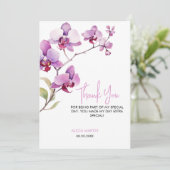 Fleur d'orchidée violette fleurs Merci d'anniversa (Debout devant)