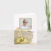 Fleur d'orchidées sur blanc Merci de sympathie fun (Devant)