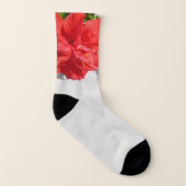 Fleur double hibiscus rouge (Gauche intérieur)