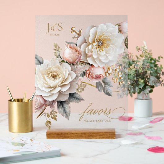 Fleur Drama Faveurs Mariage Frosted ID1022 (Mariage)