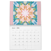 Fleur du calendrier 2015 de mandala de la vie (Mar 2026)