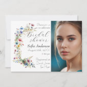 Fleur du Jardin de France photo Invitation (Devant)