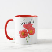 Fleur du mois de naissance - août  mug personnalis (Gauche)