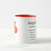 Fleur du mois de naissance - août mug personnalisé (Centre)