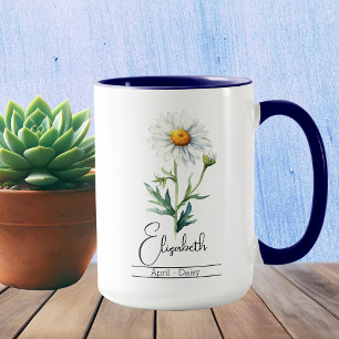 Fleur du mois de naissance Avril Daisy Mug