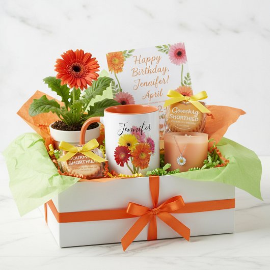 Fleur du mois de naissance-Avril tasse personnalis