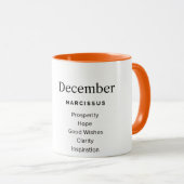 Fleur du mois de naissance-Décembre mug personnali (Devant droit)