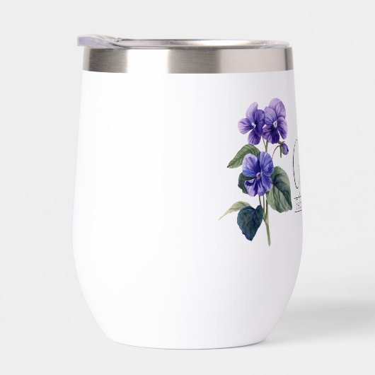 Fleur du mois de naissance Février Violet Vin Tumb (Droite)