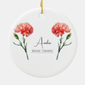 Fleur du mois de naissance Janvier Ornement de l'o (Dos)