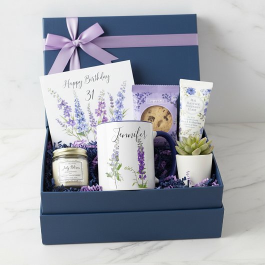 Fleur du mois de naissance-Juillet mug personnalis