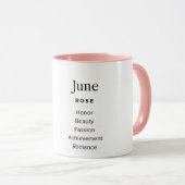 Fleur du mois de naissance - Juin mug personnalisé (Devant droit)